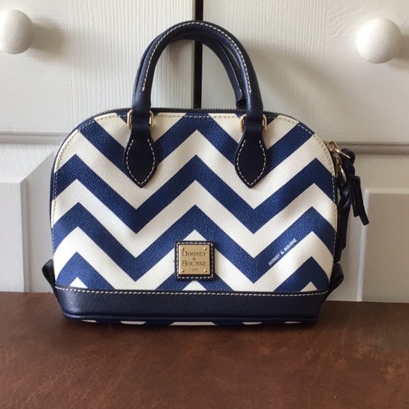 Dooney & Bourke Handbags - Dooney & Bourke || Small Zip Zip Satchel || Blue Chevron